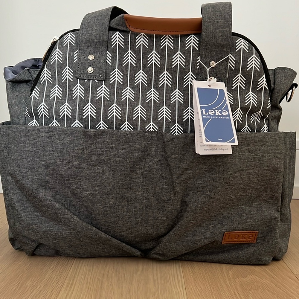 Leke Large Diaper Tote Travel Bag